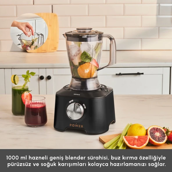 Karaca Mastermaid Power 10 In 1 Mutfak Robotu Black - Resim 4