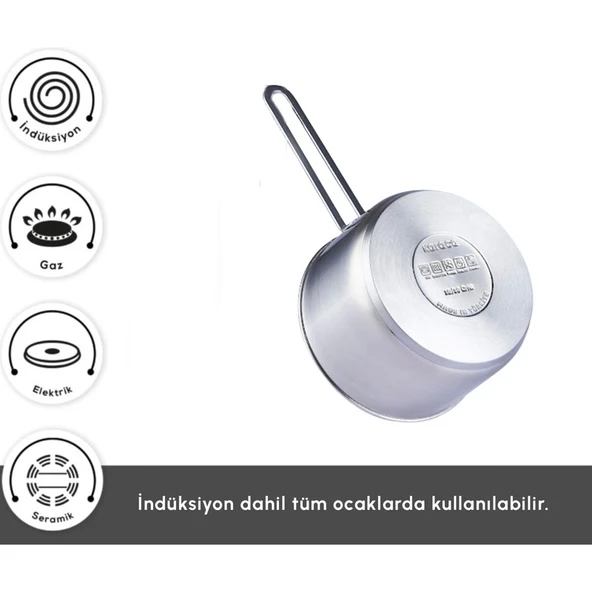 Karaca Fiorino Indüksiyon Tabanlı 3 Parça Mini Sütlük Set - Resim 4