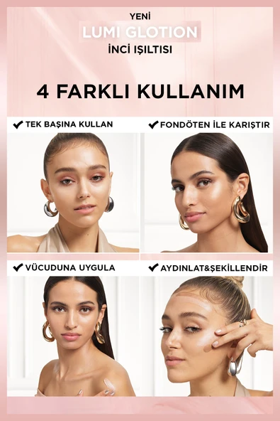 Glotion All-in-one Doğal Işıltı 903 - Medium Glow 40 ml Highlighter, Likit Aydınlatıcı - Resim 4