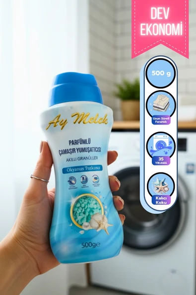 Çamaşır Parfümü 500 gr Çamaşır Yumuşatıcısı Granül Parçacıklı (Okyanus Esintisi) - Resim 6