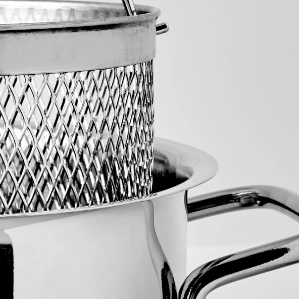 Karaca Mutfaksever İndüksiyon Tabanlı Çelik Kuşkonmaz / Kızartma Tenceresi 4 L - Resim 3