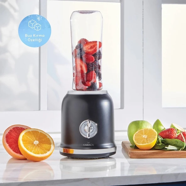 Karaca Retro Personal Kişisel Smoothie Blender Siyah ürün görseli