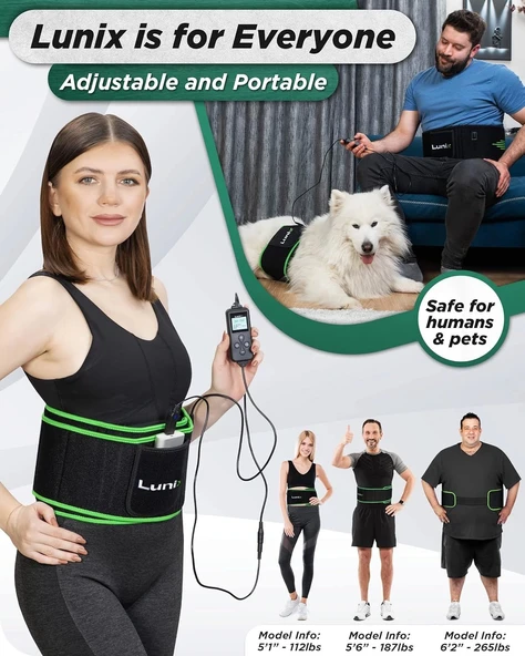 Lunix LX16 Kırmızı Işık Terapi Kemeri Dolasimi Artırın, Kasları Rahatlatın - Yeşil - Resim 3