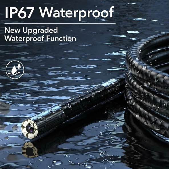 Ralcam 360 Derece Kumanda Kolu Eklemli Borescope 6.2mm Su Geçirmez - 1m - Resim 3