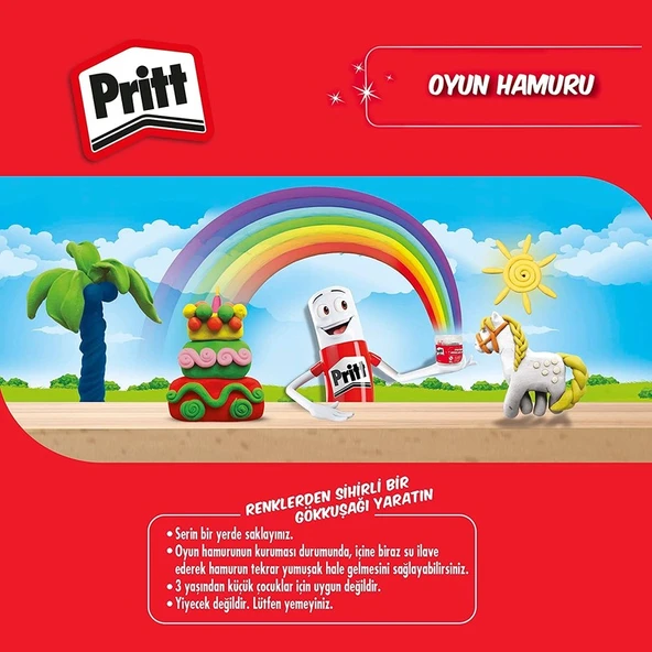 Pritt 6'lı Oyun Hamuru - 6X100G - Resim 3