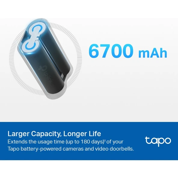 TP-Link Tapo A100, 6700MAH Tapo Kamera Bataryası - Resim 3