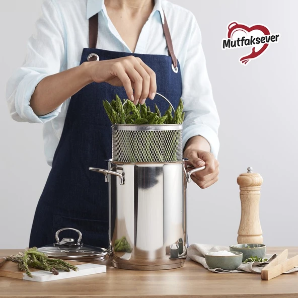 Karaca Mutfaksever İndüksiyon Tabanlı Çelik Kuşkonmaz / Kızartma Tenceresi 4 L ürün görseli