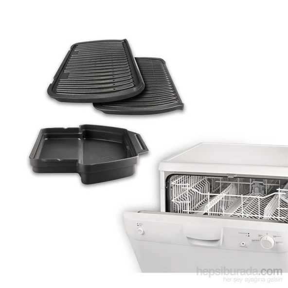 Tefal OptiGrill+ 4 Porsiyon Kapasiteli 2000 Watt 6 Programlı Barbekü Izgara ve Tost Makinesi - Inox - Resim 5