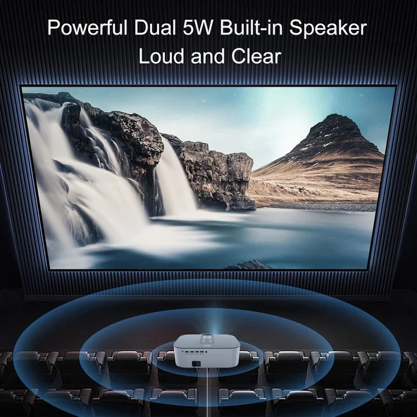 Artlii Play4 AutoFocus 5G WiFi Bluetooth Projektör 4K Destekli - Resim 4