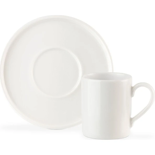 TeknoTrust Beyaz 6 Kişilik 12 Parça Kahve Fincan Takımı, 110 ml, şık ve kullanışlı tasarım ürün görseli