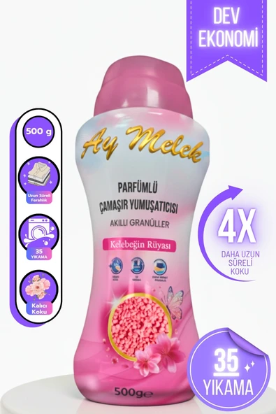 Çamaşır Parfümü 500gr Granül Parçacıklı Çamaşır Yumuşatıcısı (Kelebeğin Rüyası) - Resim 3