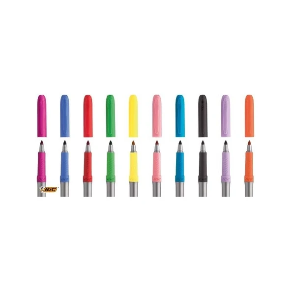 Faber-Castell Eğlenceli Keçeli Kalem 10 Renk, Bağlanabilir Kapak, Dayanıklı ve Parlak Renkler, Su Bazlı Mürekkep, Çocuklar Için Güvenli - Resim 4