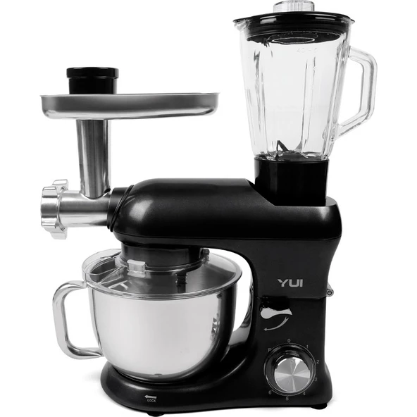 Yui M200 Multi-Fonksiyonel 3'ü Bir Arada Döküm Gövde Stand Mikser Kıyma Setli ve Blender Özellikli 1800W ürün görseli