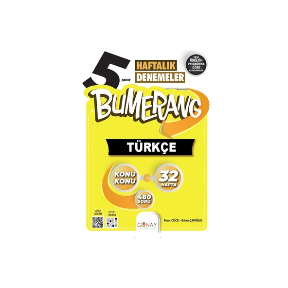 Günay Yayınları 5. Sınıf Bumerang 32 Haftalık Türkçe Denemeleri ürün görseli