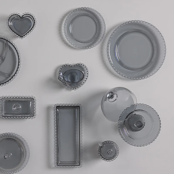 Karaca Glory Cam Antrasit Çerezlik 10 cm - Resim 2