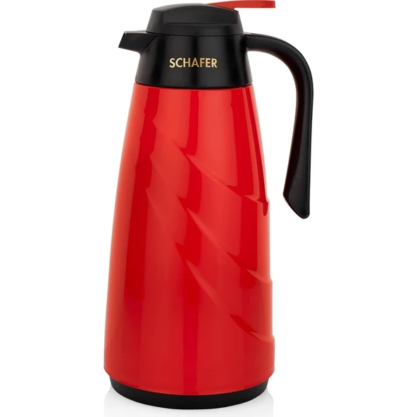 Schafer Kitchenhouse Mimoza 1,5 L Cam Termos-Kırmızı - Resim 2