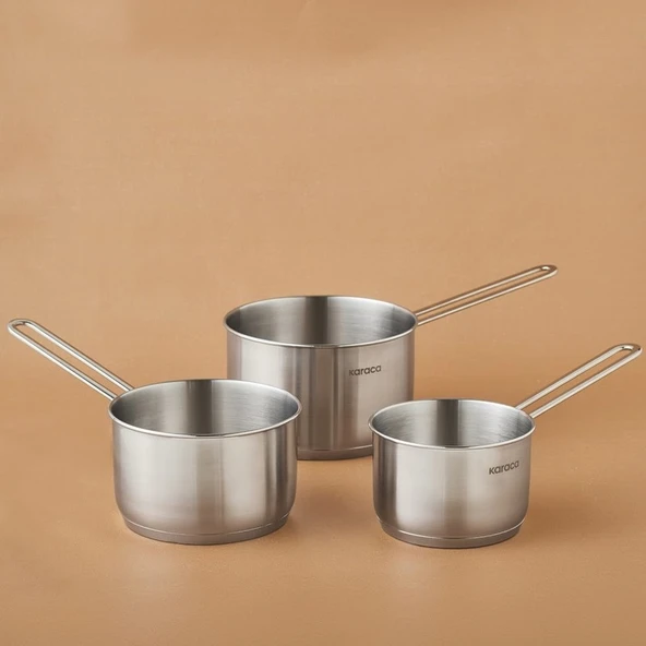 Karaca Fiorino Indüksiyon Tabanlı 3 Parça Mini Sütlük Set ürün görseli