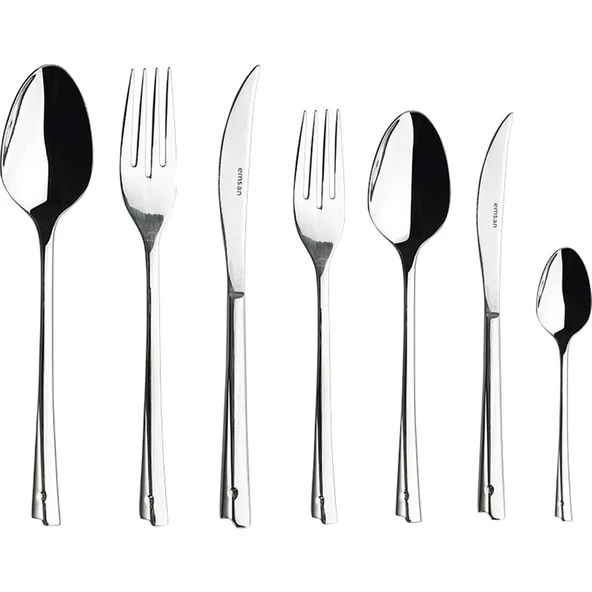 Emsan Accura 84 Parça 12 Kişilik Lüks Kutulu Çatal Kaşık Bıçak Seti - Resim 3