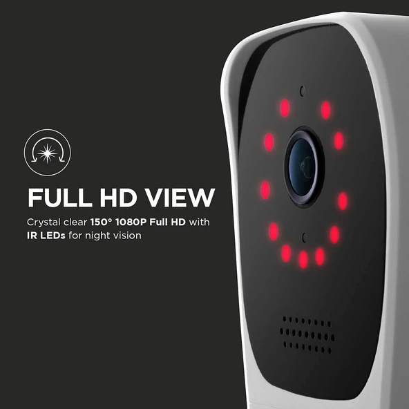 Home Zone Security Üç Kafalı Projektör Kamerası - Akıllı 2.4 GHz 1080P - Resim 4