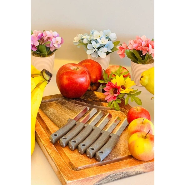 6'lı Orijinal Tırtıklı Meyve ve Sebze Bıçak Seti - Resim 3