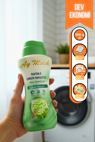Çamaşır Parfümü 500gr Granül Parçacıklı Çamaşır Yumuşatıcısı (Cennet Bahçesi) - Resim 2
