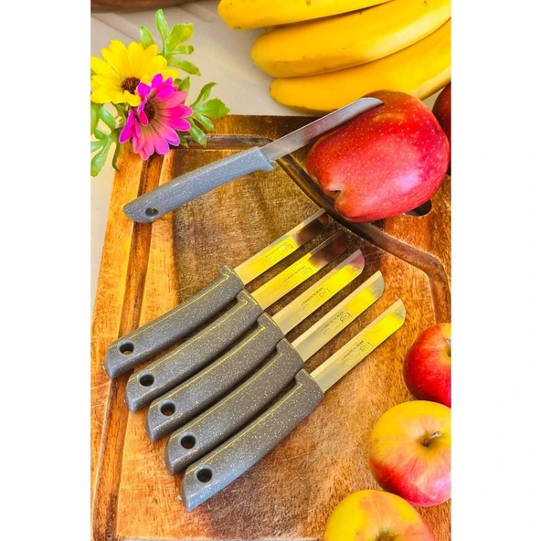 6'lı Orijinal Tırtıklı Meyve ve Sebze Bıçak Seti - Resim 4