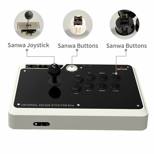 Mayflash Arcade Stick F500 Elite - Uyumlu Cihazlar Açıklamada ürün görseli