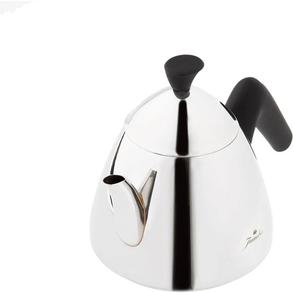 Jumbo Lizbon Midi 2 Parça Paslanmaz Çelik Isıya Dayanıklı Ergonomik Saplı Çaydanlık Seti - Resim 2