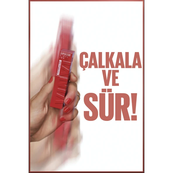 Maybelline New York Super Stay Vinyl Ink Uzun Süre Kalıcı Likit Parlak Ruj 110 Awestruck - Resim 4