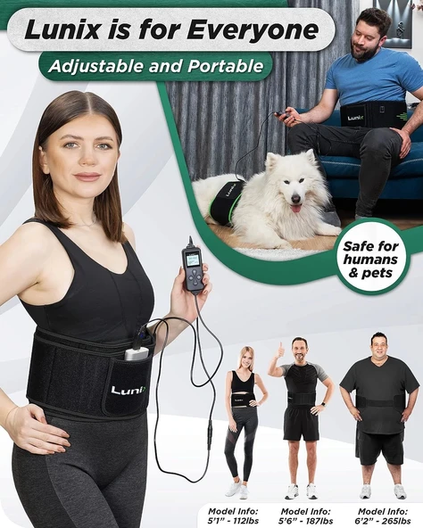 Lunix LX16 Kırmızı Işık Terapi Kemeri Dolasimi Artırın, Kasları Rahatlatın - Siyah - Resim 3