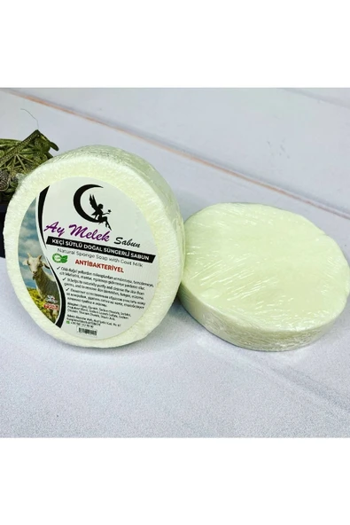 Keçi Sütü Özlü- Doğal Banyo Süngerli Sabun - Resim 3