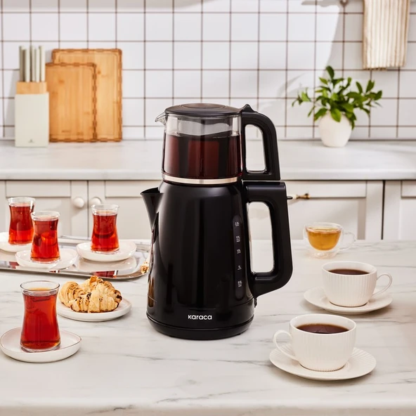 Karaca Mega Tea 1501 Cam Çay Makinesi Black 1500 W ürün görseli