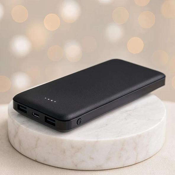 Dexim Slim 10000 mAh Powerbank – 2 USB Çıkışlı, 5V, Çoklu Cihaz Uyumlu Taşınabilir Hızlı Şarj Cihazı - Resim 4