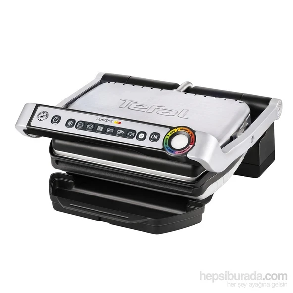 Tefal OptiGrill+ 4 Porsiyon Kapasiteli 2000 Watt 6 Programlı Barbekü Izgara ve Tost Makinesi - Inox - Resim 3