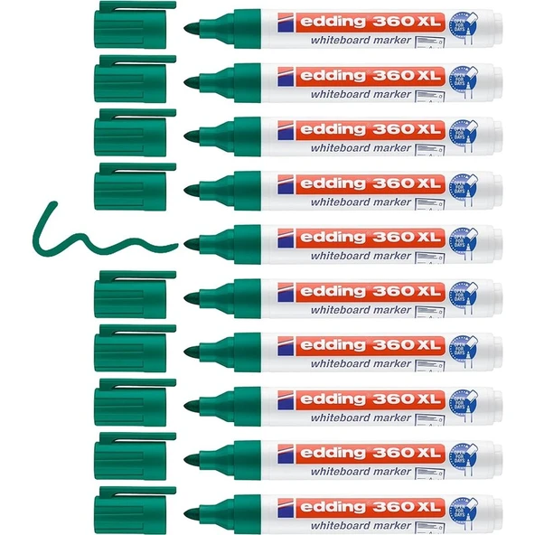 Xnews 360 Xl Beyaz Yazı Tahtası Kalemi - Yeşil - 10 Kalem - Yeniden Dollabilir ürün görseli