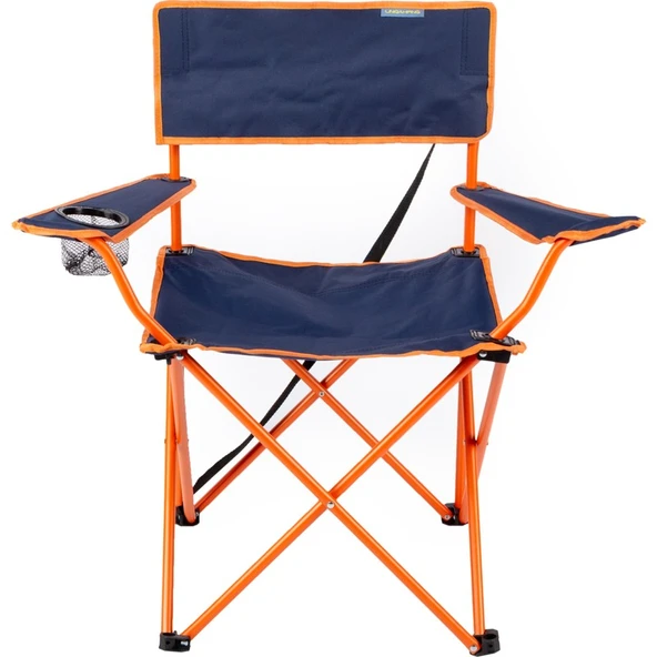 Uniqamping  Eco Ergonomik Katlanır Kamp Sandalyesi Lacivert-Turuncu ürün görseli