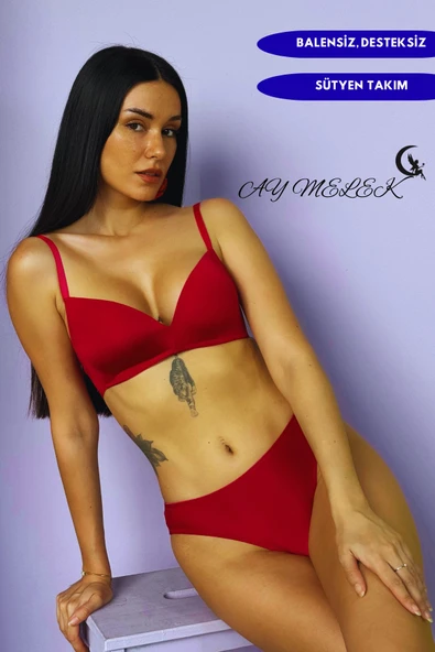 Sütyen Takımı B-Cap Balensiz Desteksiz Özel Tasarım Mikro Kumaş - Resim 7