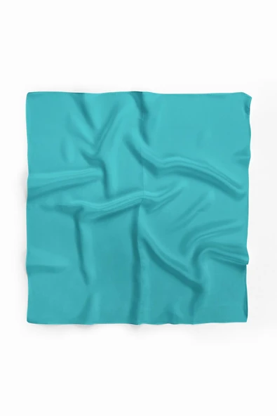 Şifon Turkuaz Bandana - Resim 4