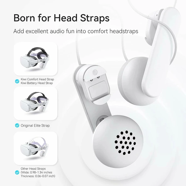 KIWI design Yumuşak Klipsli Kulaklık Aksesuarları - Quest 2 ile Uyumlu - Resim 2