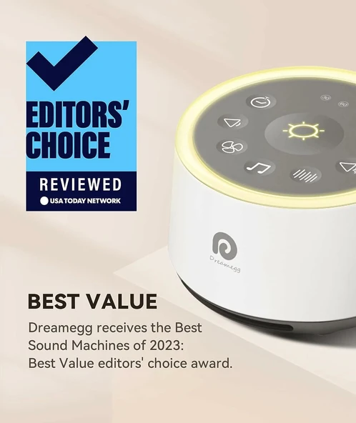 Dreamegg D1 Ses Makinesi - Bebekler için Gece Işıklı - Beyaz - Resim 2