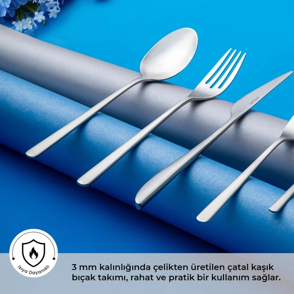 Emsan Bello 30 Parça 6 Kişilik Çatal Kaşık Bıçak Takımı - Resim 2