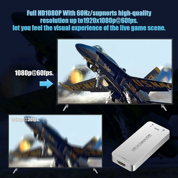 DIGITNOW USB Yakalama HDMI Ekran Kartı, Canlı Yayın Yayını ve Kayıt - Resim 2