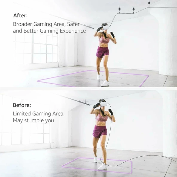 KIWI design VR Kablo Yönetimi, 6 Paket VR Makara Sistemi - Siyah - Resim 2