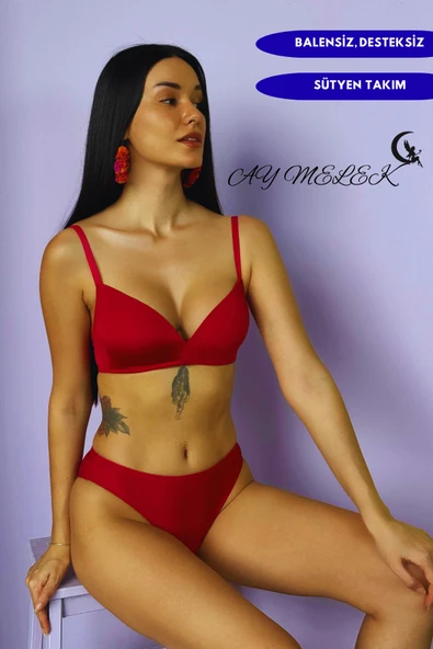 Sütyen Takımı B-Cap Balensiz Desteksiz Özel Tasarım Mikro Kumaş - Resim 9