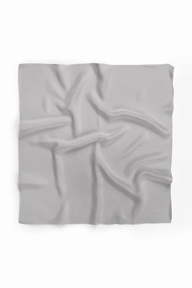 Şifon Gümüş Bandana - Resim 4