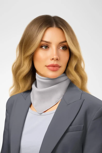 Şifon Gümüş Bandana ürün görseli