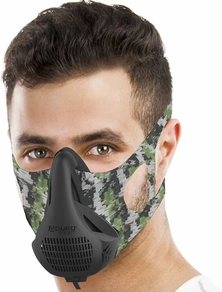 Aduro Sport Yüksek İrtifa Eğitim Maskesi - Koşu Nefes Egzersizi - Kamuflaj ürün görseli