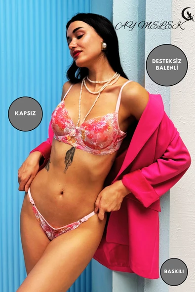 Kapsız Balenli Baskılı B-Cap Brode Takım - Resim 11