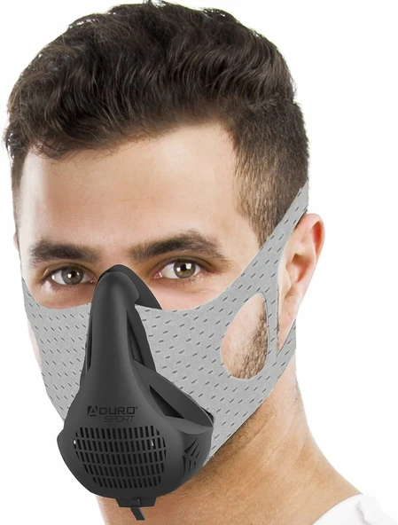Aduro Sport Yüksek İrtifa Eğitim Maskesi - Koşu Nefes Egzersizi - Gri ürün görseli
