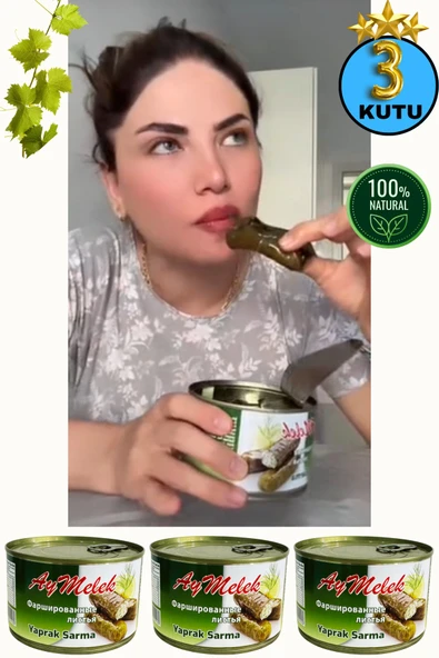 Yaprak Sarma (3 KUTU) Yerli Üretim 400 gr Doğal Besin Deposu Hazır Yemek ürün görseli